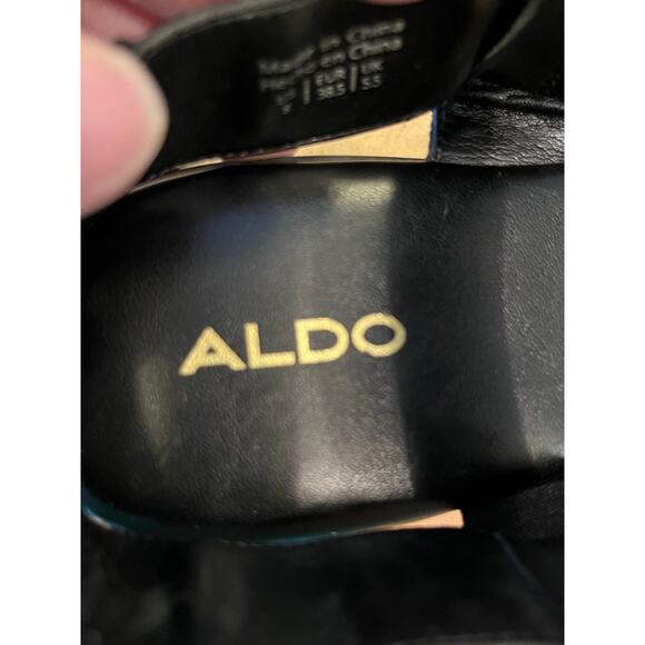 Aldo Women's Size 8 Black/White Dreacia Summer Grunge Chunky Platform Sandals - Picture 2 of 8